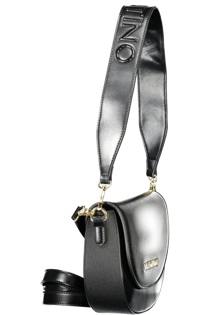 Czarna torba Damska Valentino Bags z dwoma kieszeniami wewnętrznymi i automatycznym zapięciem