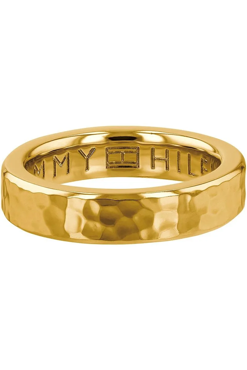 Stalowy pierścionek Tommy Hilfiger w kolorze złotym bez zamknięcia o średnicy 54