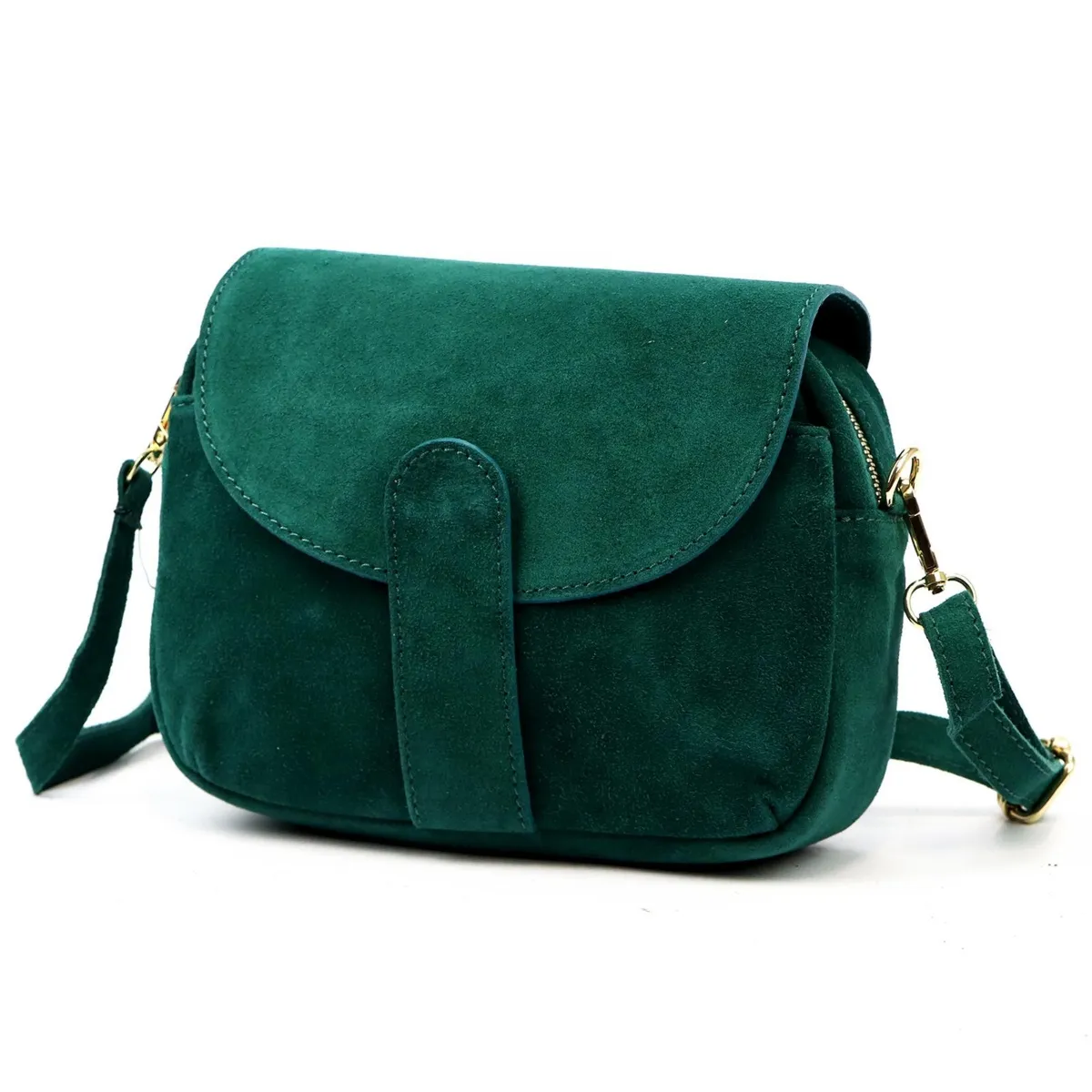 Zgrabna damska zamszowa skórzana listonoszka torebka przez ramię Luka