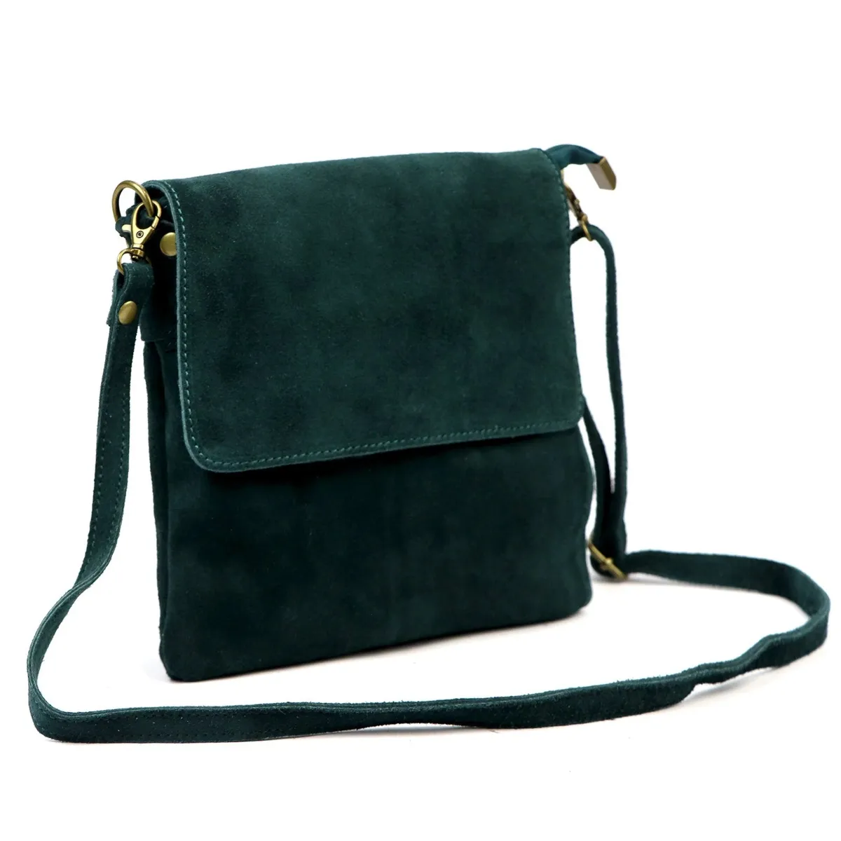 Vera Pelle damska listonoszka skóra naturalna torebka przez ramię z klapą