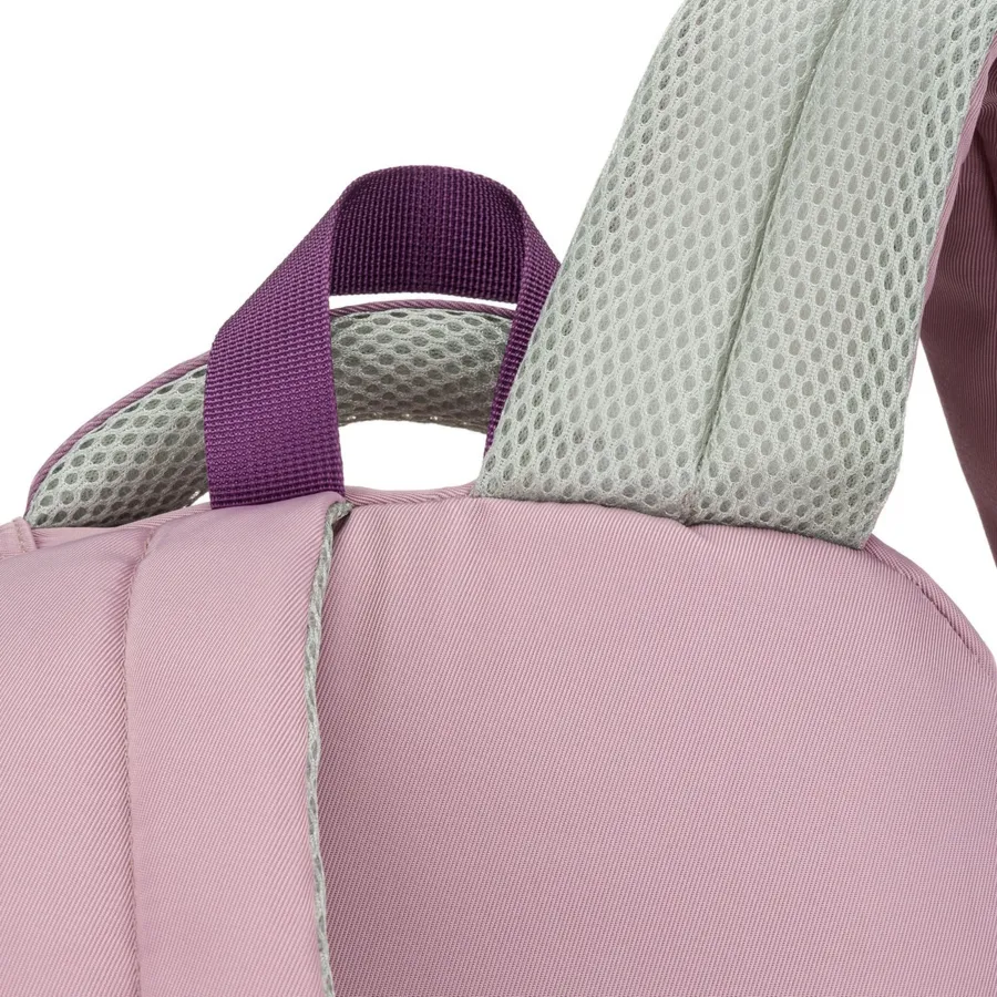 Miękki plecak szkolny z poliestru w białofioletowym kolorze, zawieszony na regulowanych szelkach - Peterson