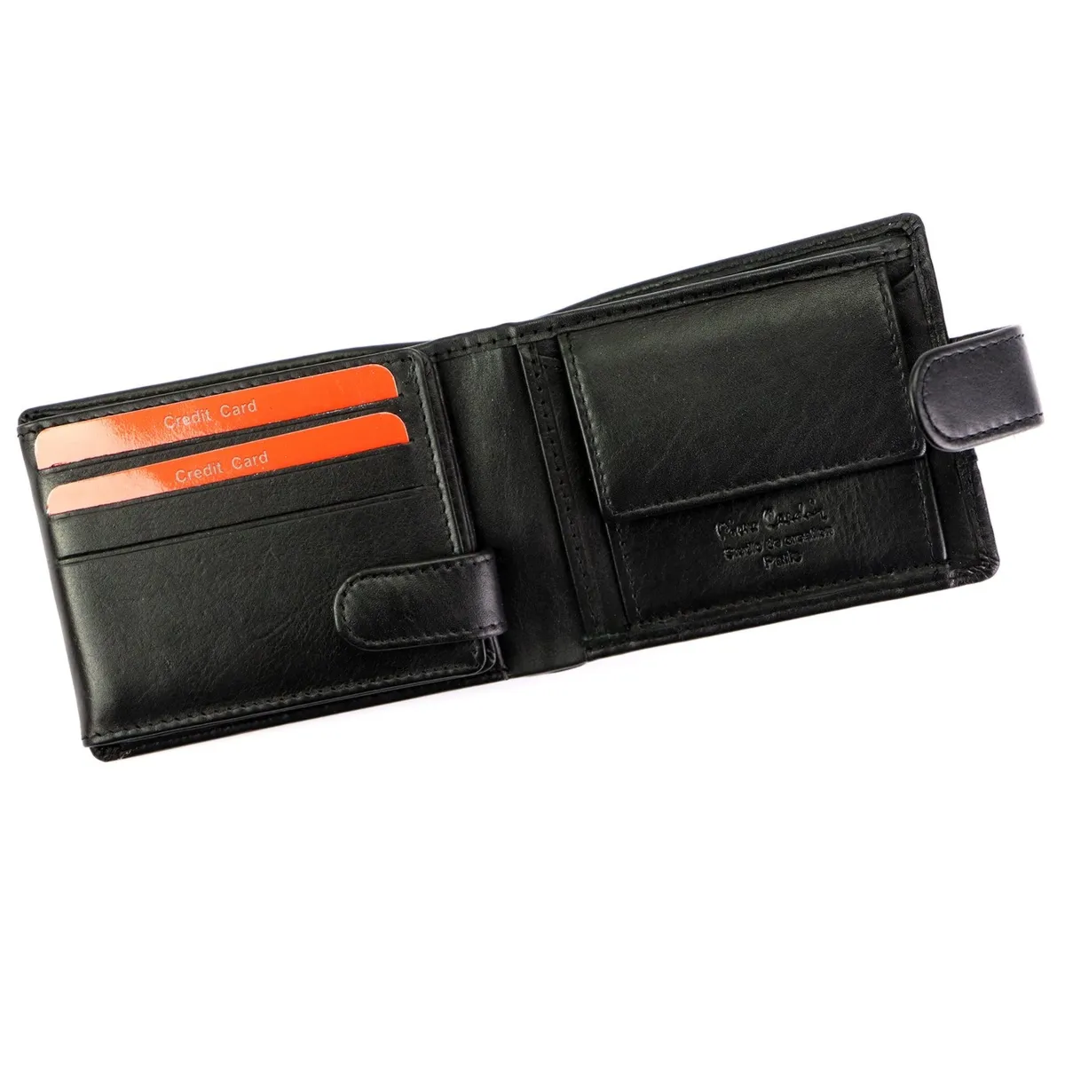 Praktyczny i pojemny Skórzany męski portfel rozbudowany od Pierre Cardin