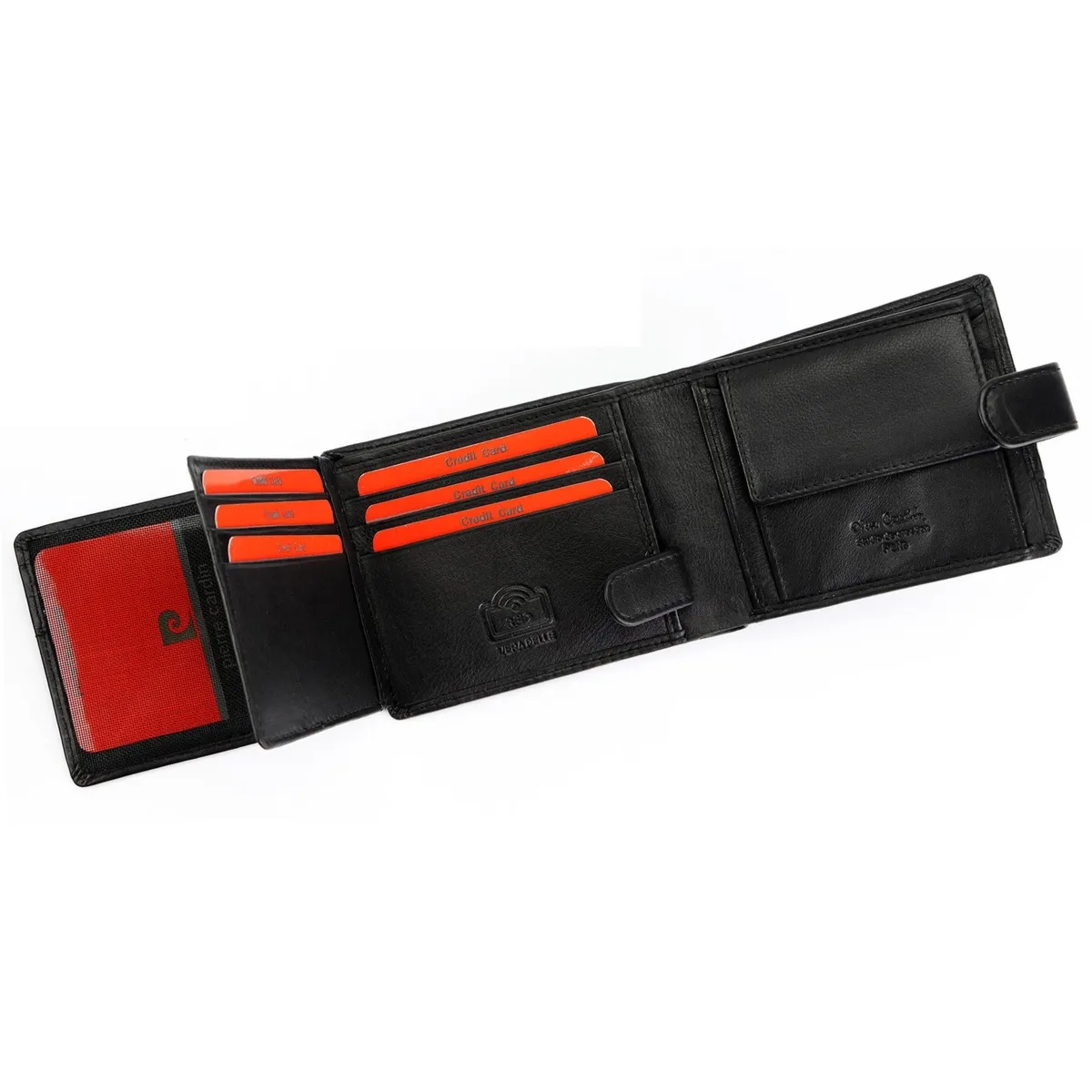 Kompaktowy Rozbudowany pojemny Skórzany męski portfel od Pierre Cardin