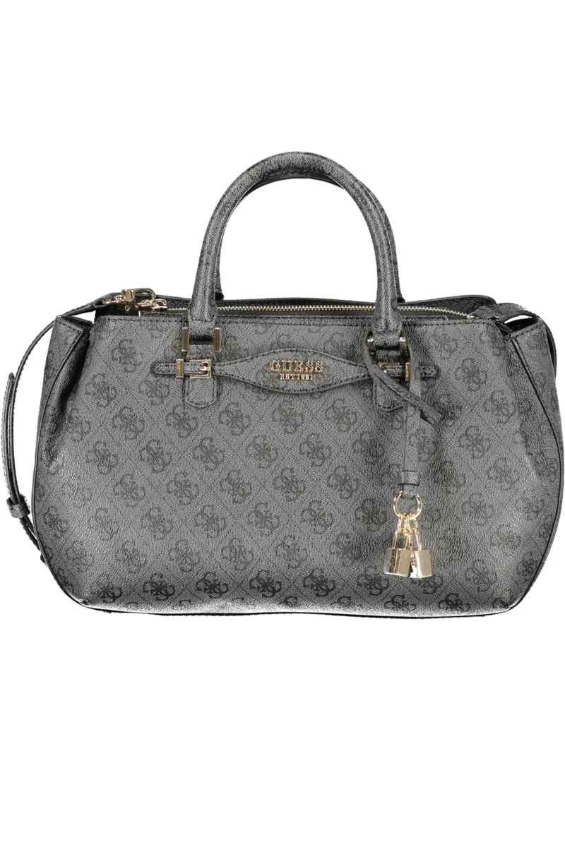 Czarna torba damska Guess Jeans z wieloma kieszeniami oraz regulowanym paskiem