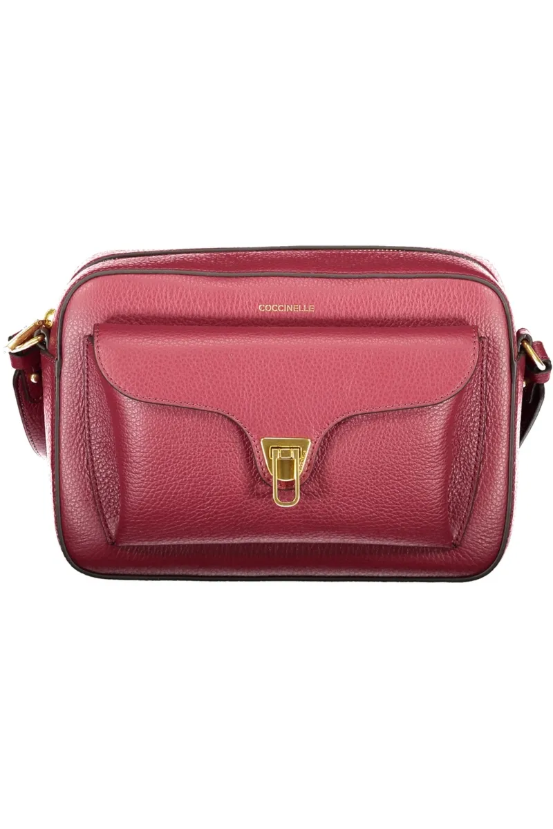 Fioletowa torba damska Coccinelle z regulowanym paskiem i zamkiem