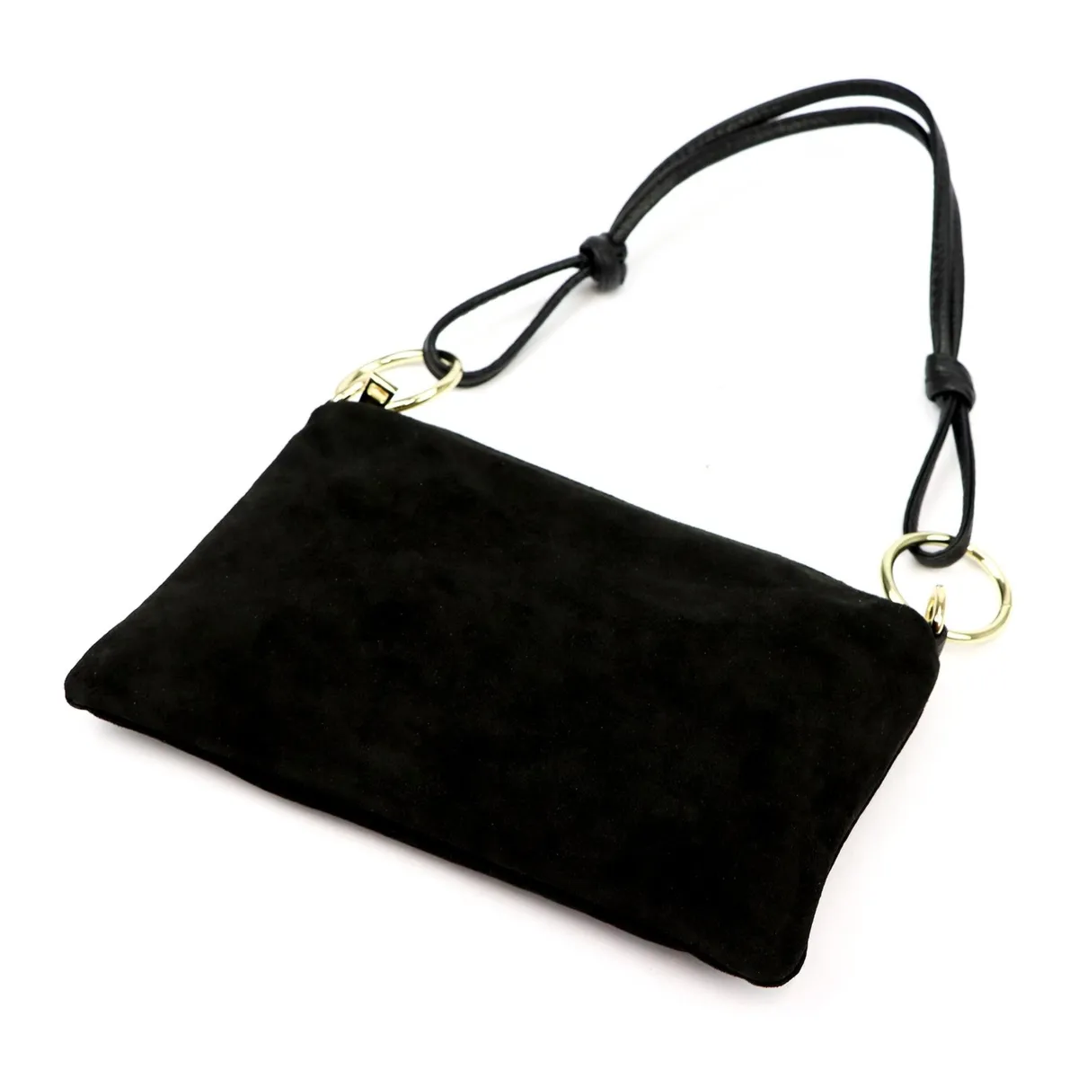 Mała zgrabna damska listonoszka na ramię ze skóry naturalnej zamszowej Luka