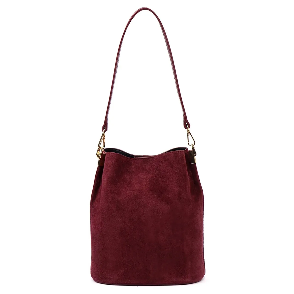 Luka Skórzana Zamszowa damska listonoszka z organizerem torebka przez ramię