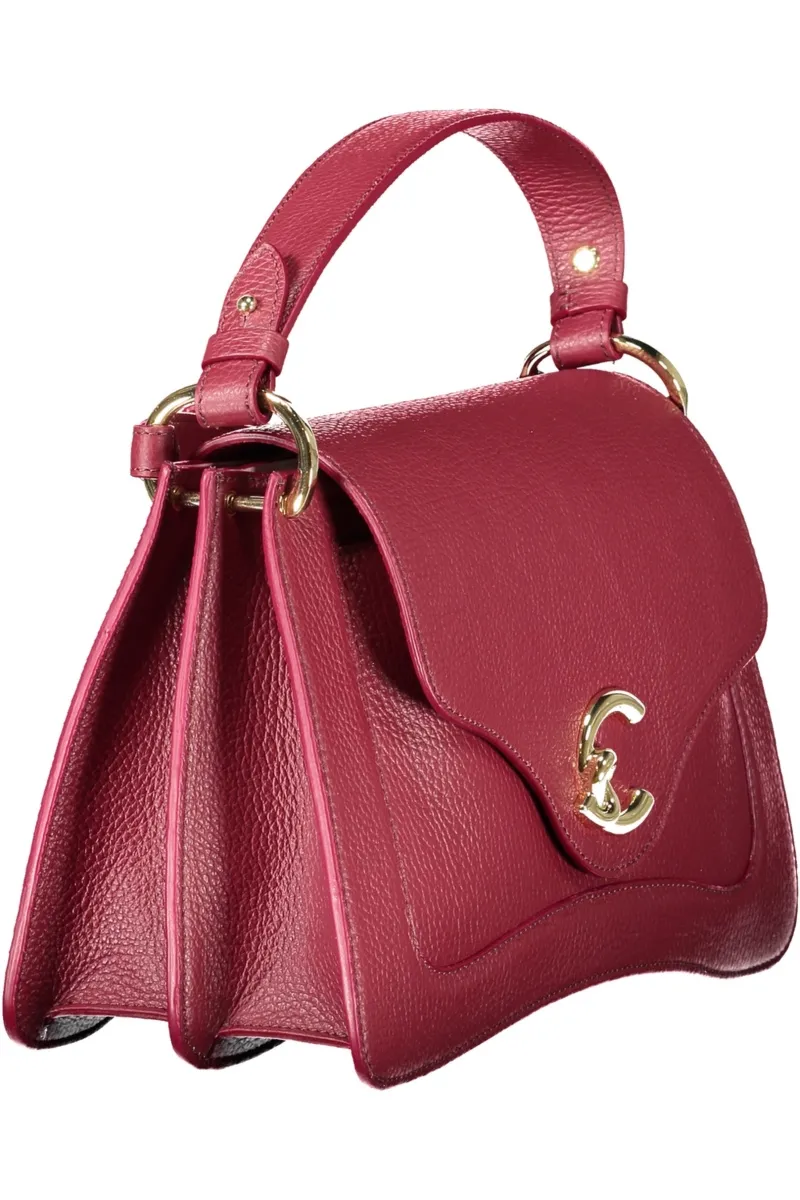 Fioletowa Torebka damska Coccinelle z regulowanym paskiem i dwiema kieszeniami wewnętrznymi