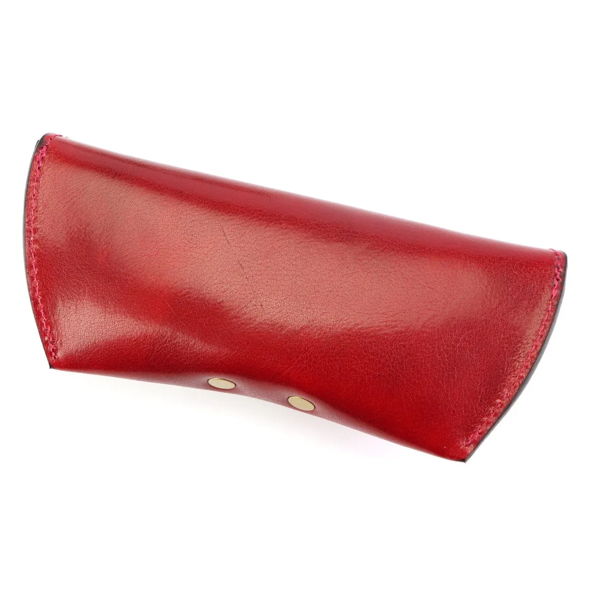 Skórzane zgrabne etui na okulary damskie zamykane na magnes od Florence