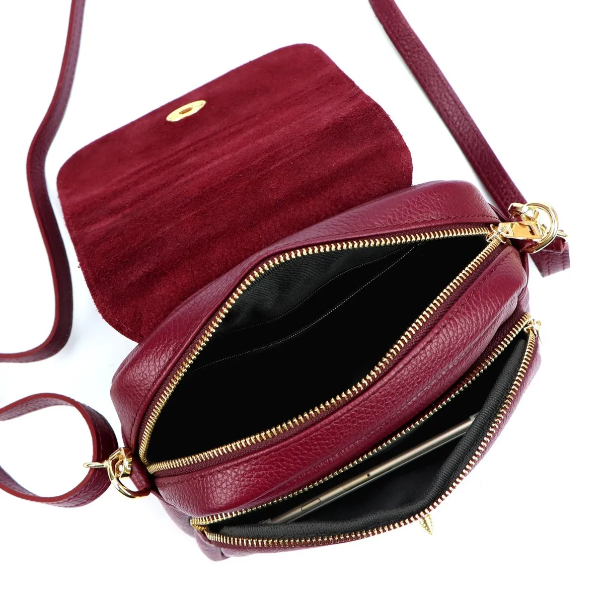 Stylowa Zamszowa zgrabna damska listonoszka torebka przez ramię od Luka