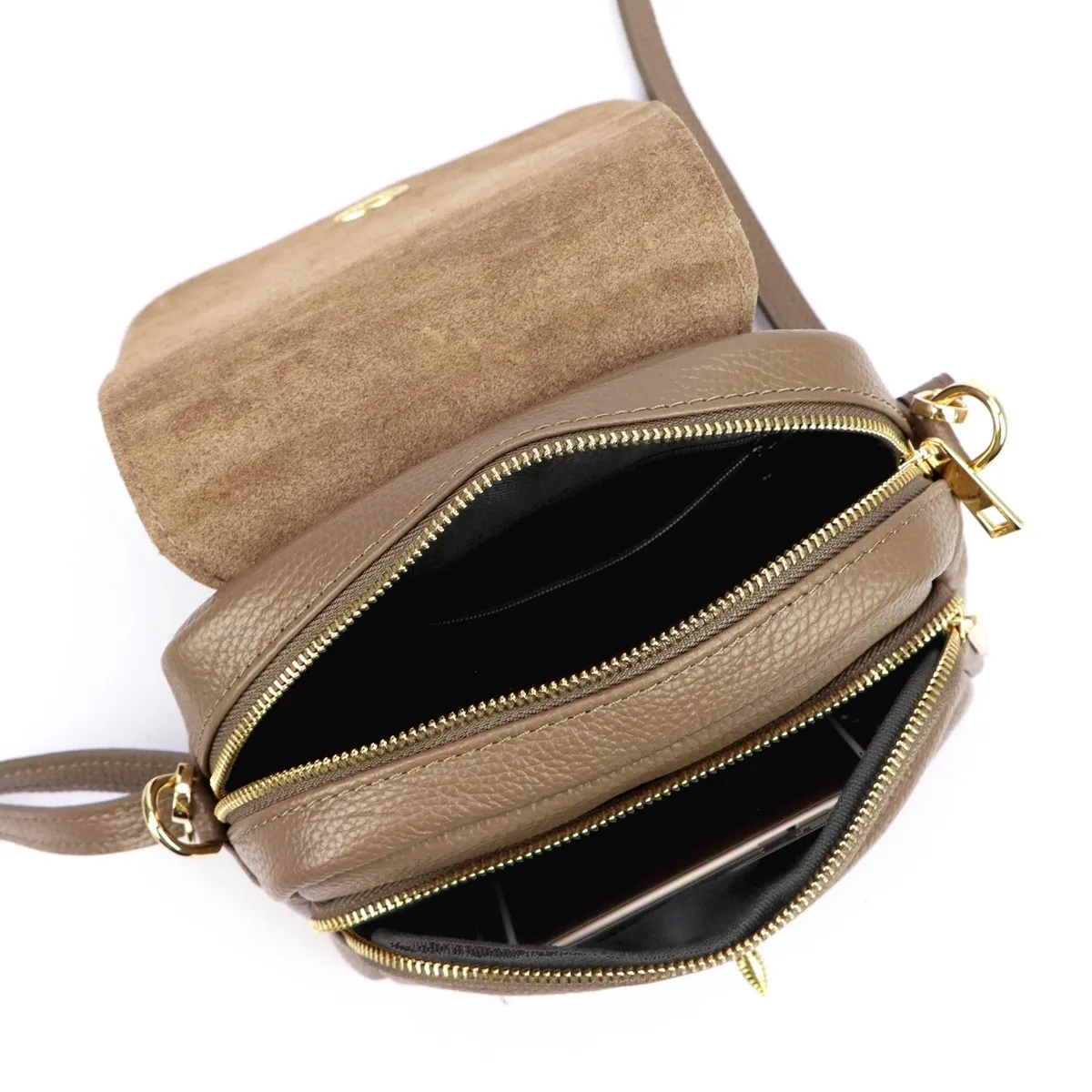 Stylowa Zamszowa zgrabna damska listonoszka torebka przez ramię od Luka