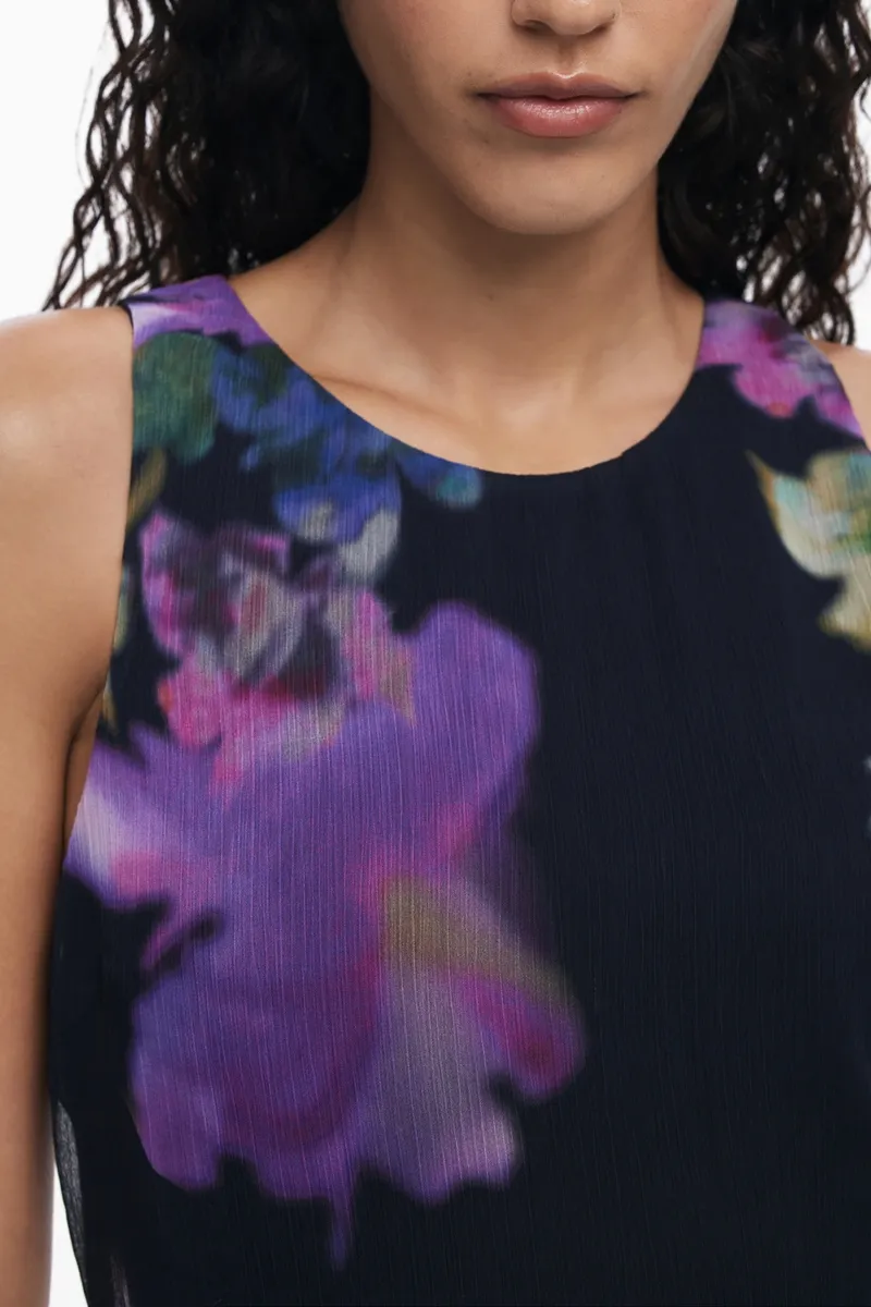 KRÓTKA SUKIENKA DESIGUAL DLA KOBIET W KOLORZE CZARNYM