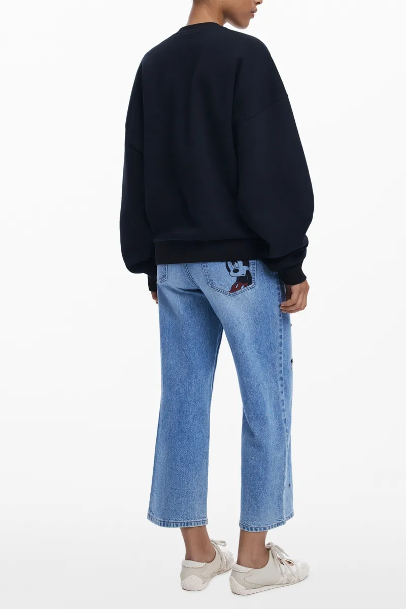 CZARNA BLUZA DAMSKA Z ROZPINANYM NA ZAMEK DESIGUAL