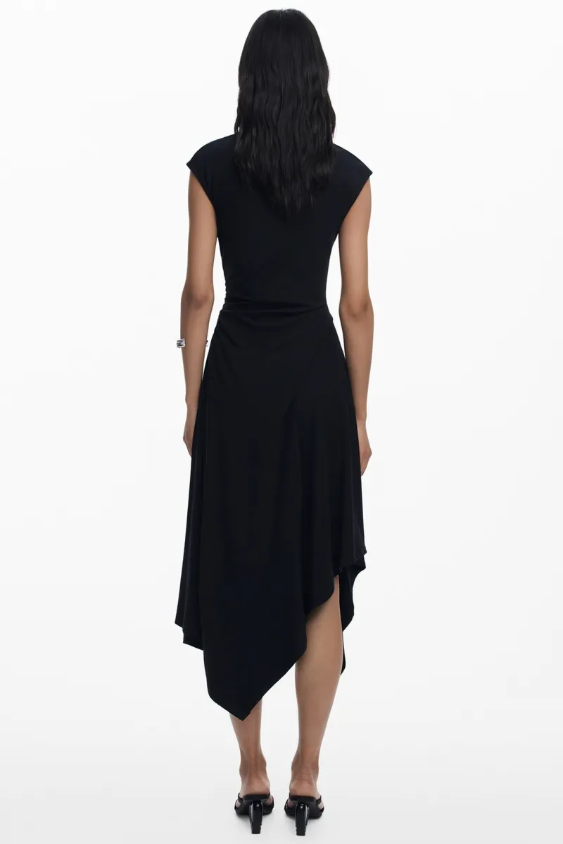 DŁUGA CZARNA SUKIENKA DAMSKA DESIGUAL