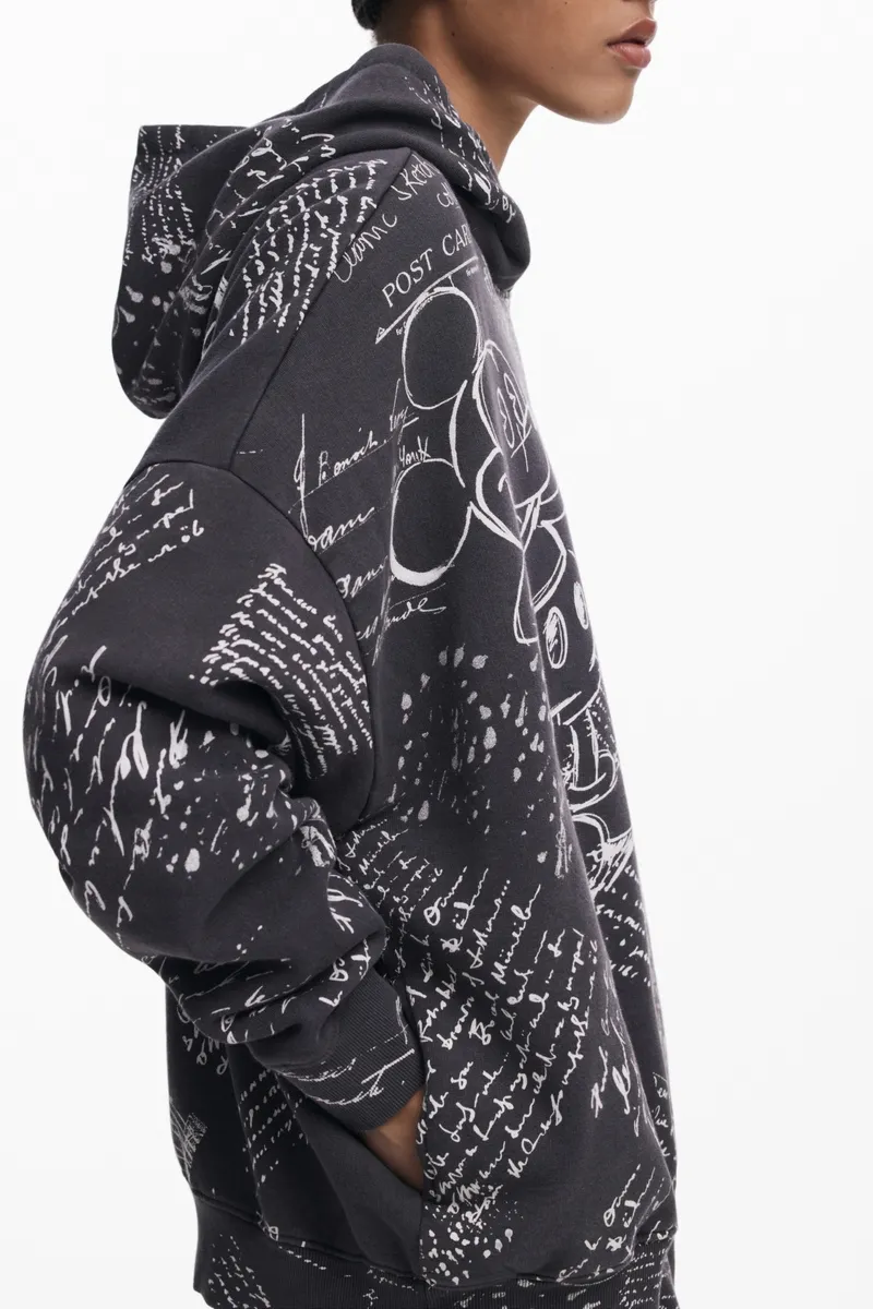 CZARNA BLUZA DAMSKA Z ROZPINANYM NA ZAMEK DESIGUAL