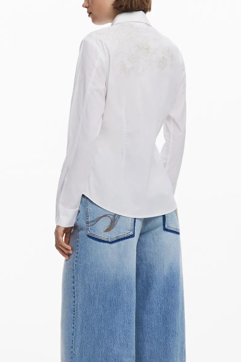 DAMSKA KOSZULA Z DŁUGIM RĘKAWEM DESIGUAL BIAŁA