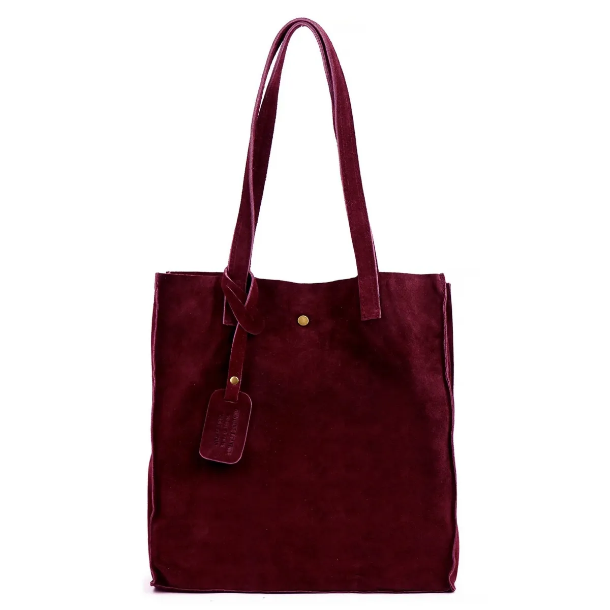 Luka Zamszowa duża damska shopperbag torebka na ramię z kosmetyczką