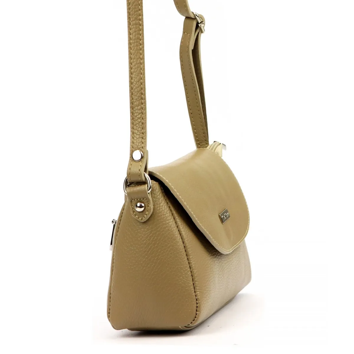 Torebka Skórzana damska listonoszka przez ramię z kieszeniami MiaMore