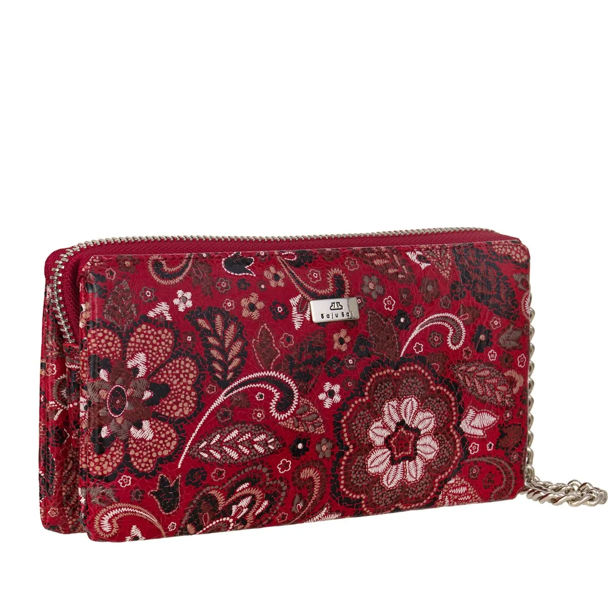 Portfel damski skórzany czerwony BajuBaj duży ręcznie szyty PD2403s167RFID