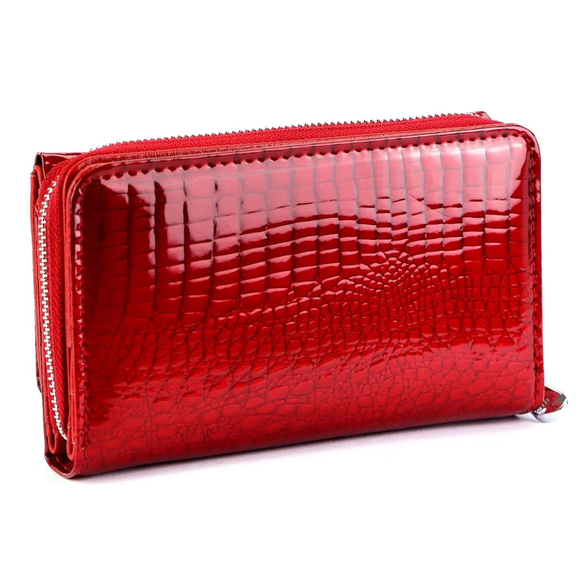 Jennifer Jones damski portfel skórzany wzór skóra krokodyla portmonetka