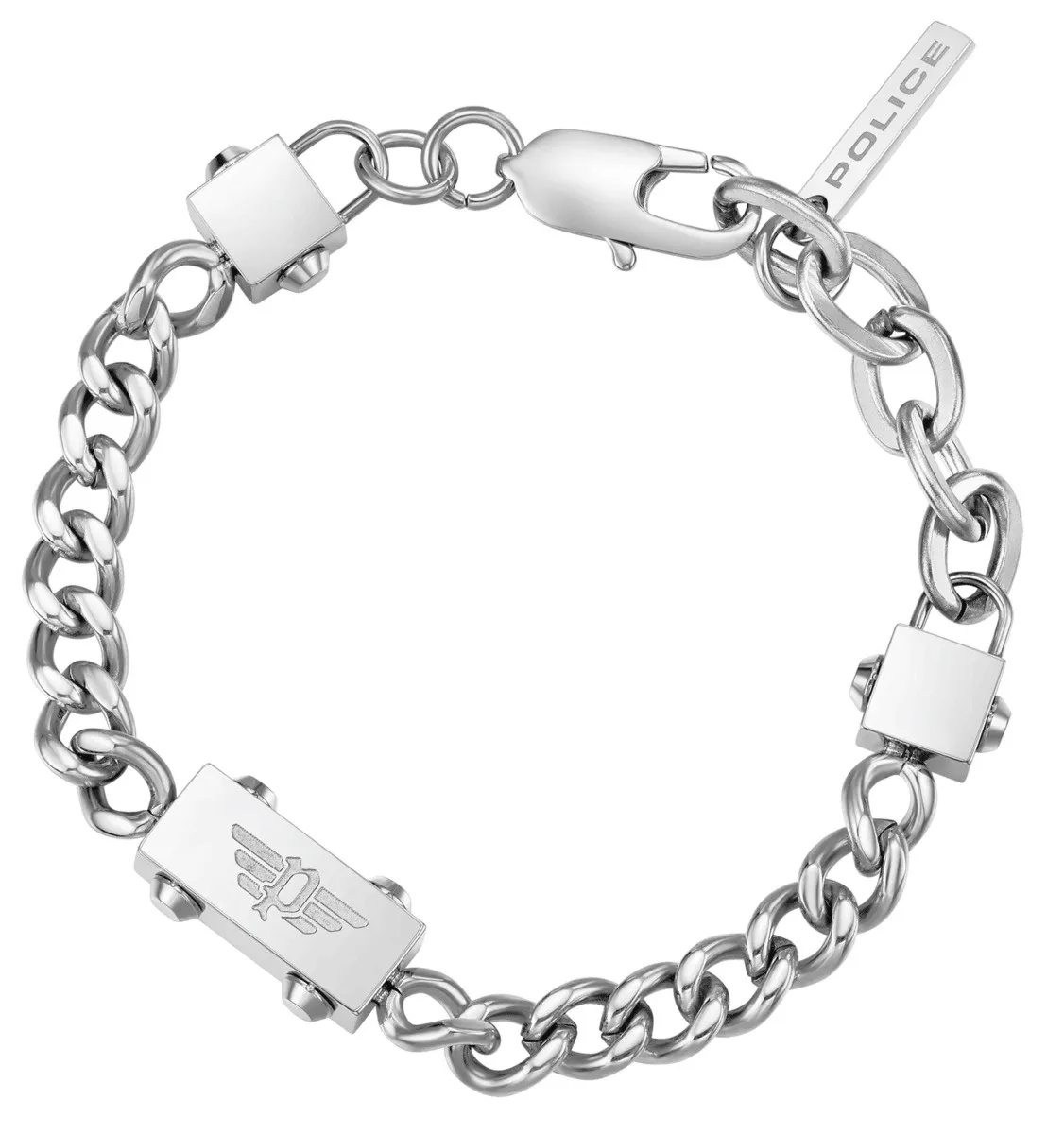 Biżuteria POLICE PEAGB0002101. Bransoletka, Kolor szary. Mężczyzna.