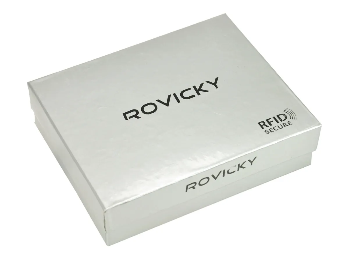 Skórzany rozbudowany męski portfel Rovicky z RFID