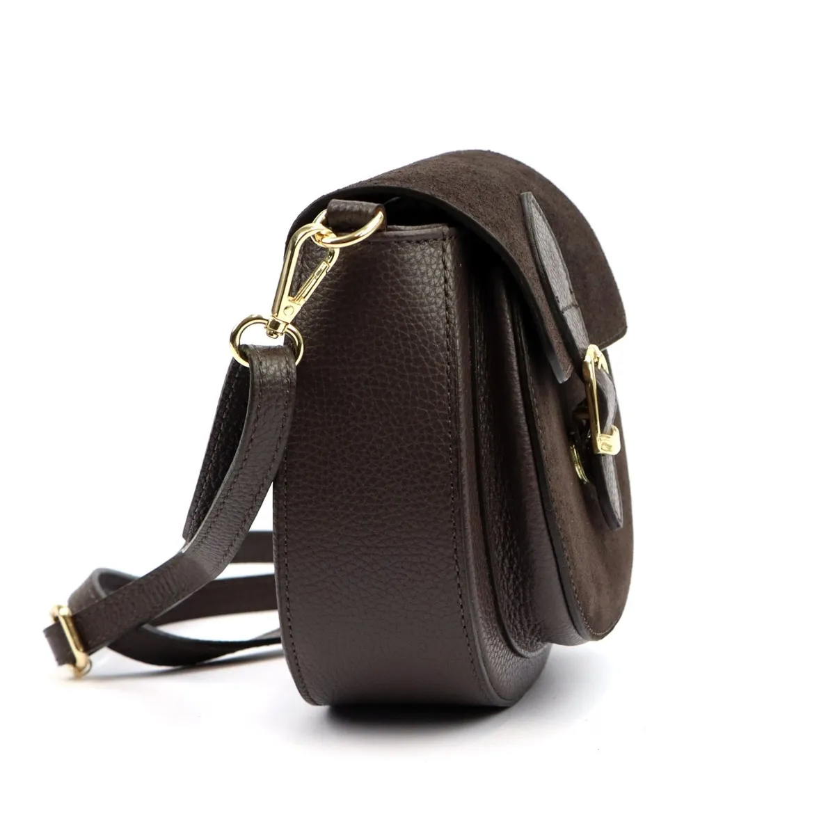 Stylowa Półokrągła damska listonoszka torebka przez ramię z kieszenią Luka