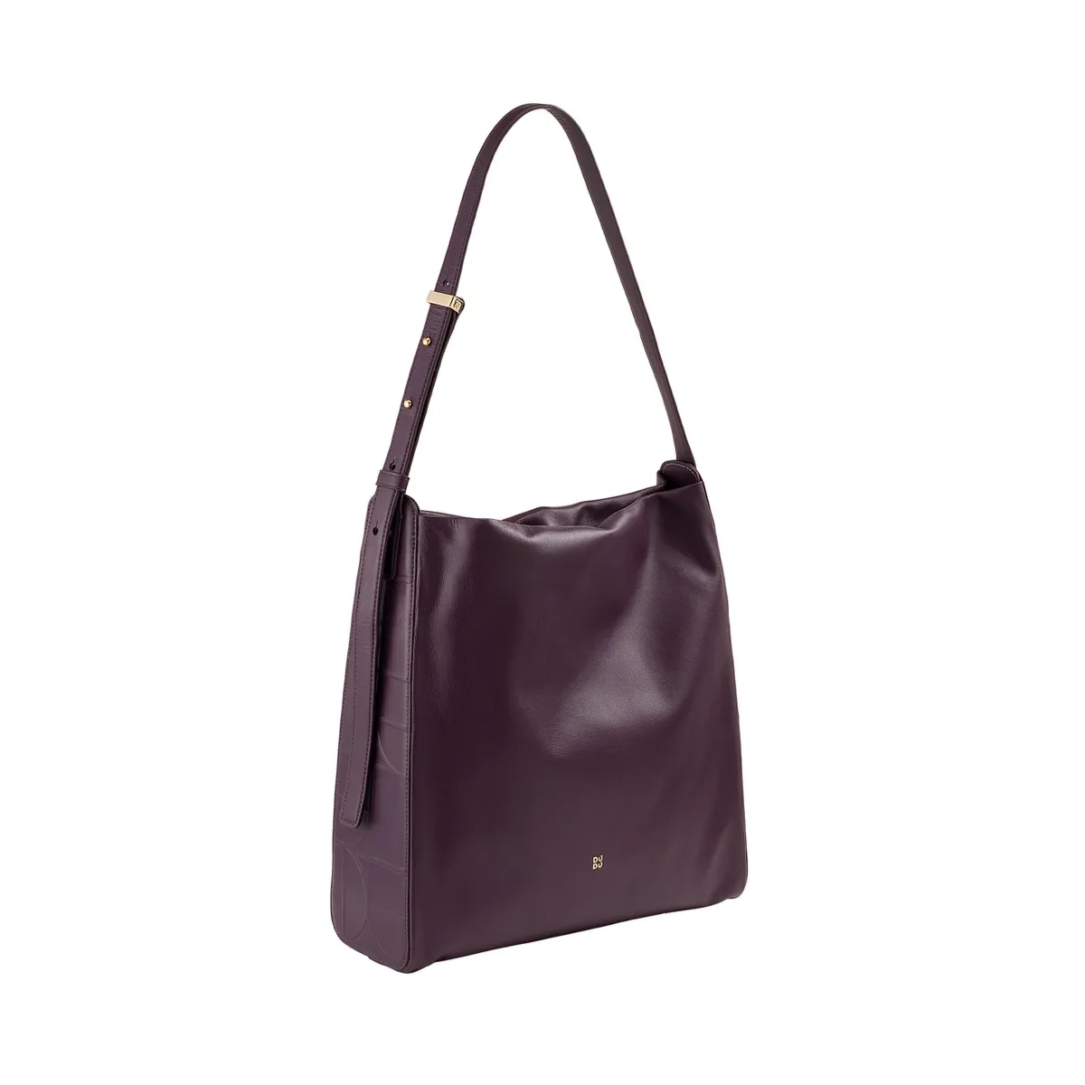 Skórzana stylowa duża damska torebka na ramię zgrabna listonoszka DUDU