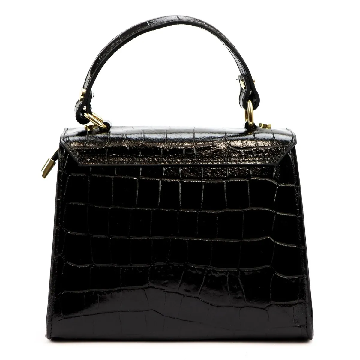 Damska listonoszka skórzana wzór skóra krokodyla z paskiem Luka