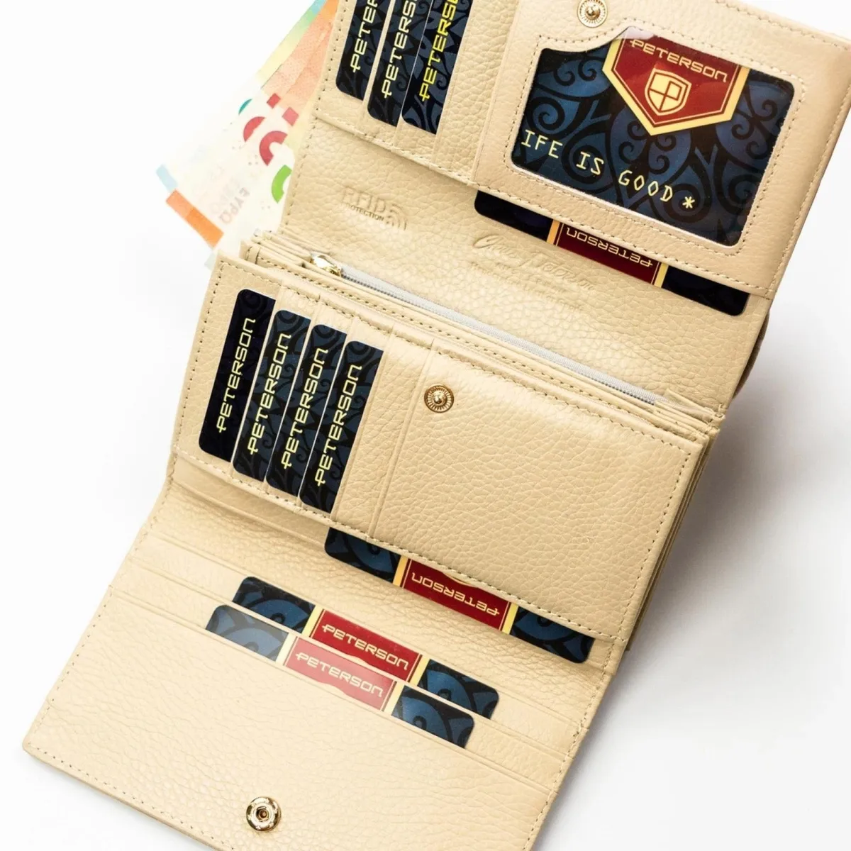 Skórzany damski portfel Peterson PTN PS112-MLF