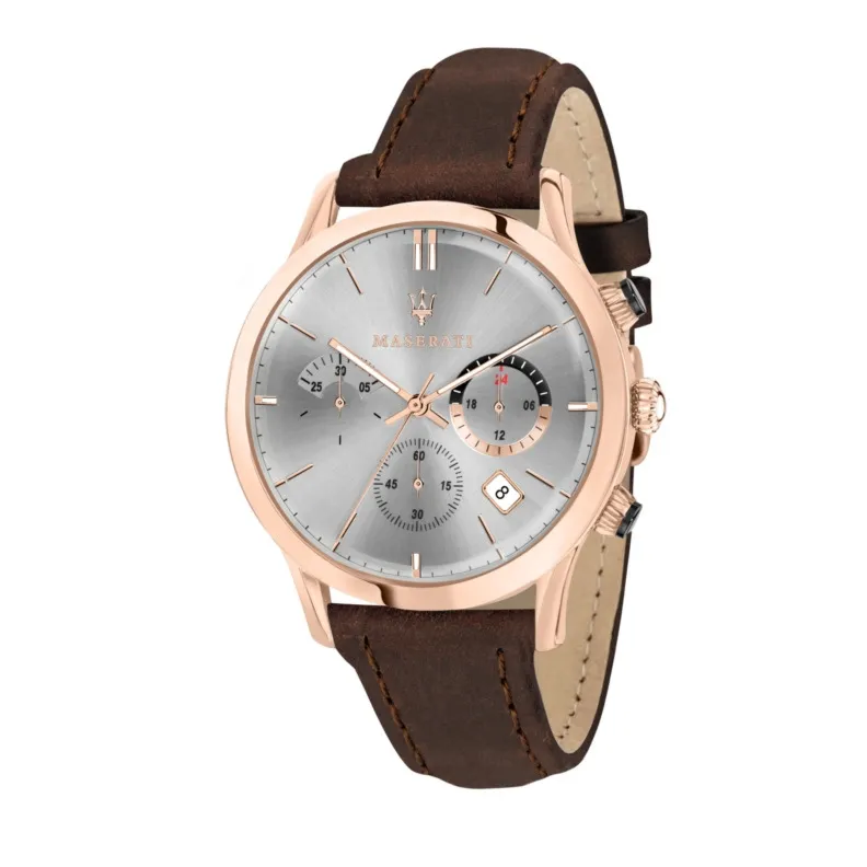 Zegarek MASERATI R8871633002. Kwarcowy, Kolor różowy srebrny. Mężczyzna.