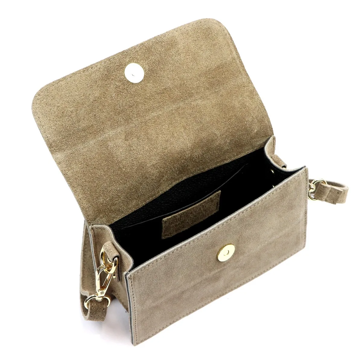 Luka listonoszka skórzana zamsz damska dopinany pasek wewnętrzna kieszeń