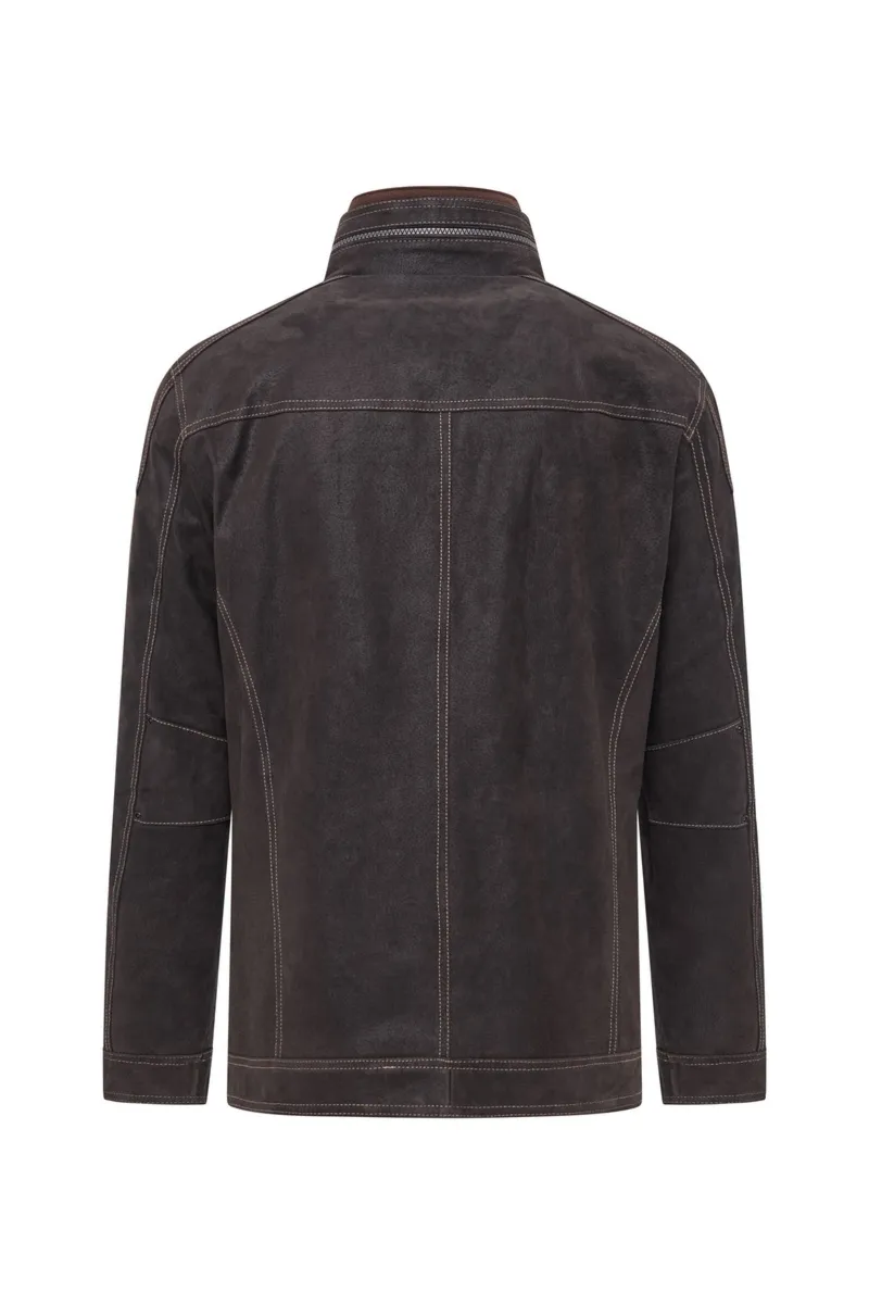 Kurtka skórzana męska "Marcin" casual z kapturem z kieszeniami Bukowski