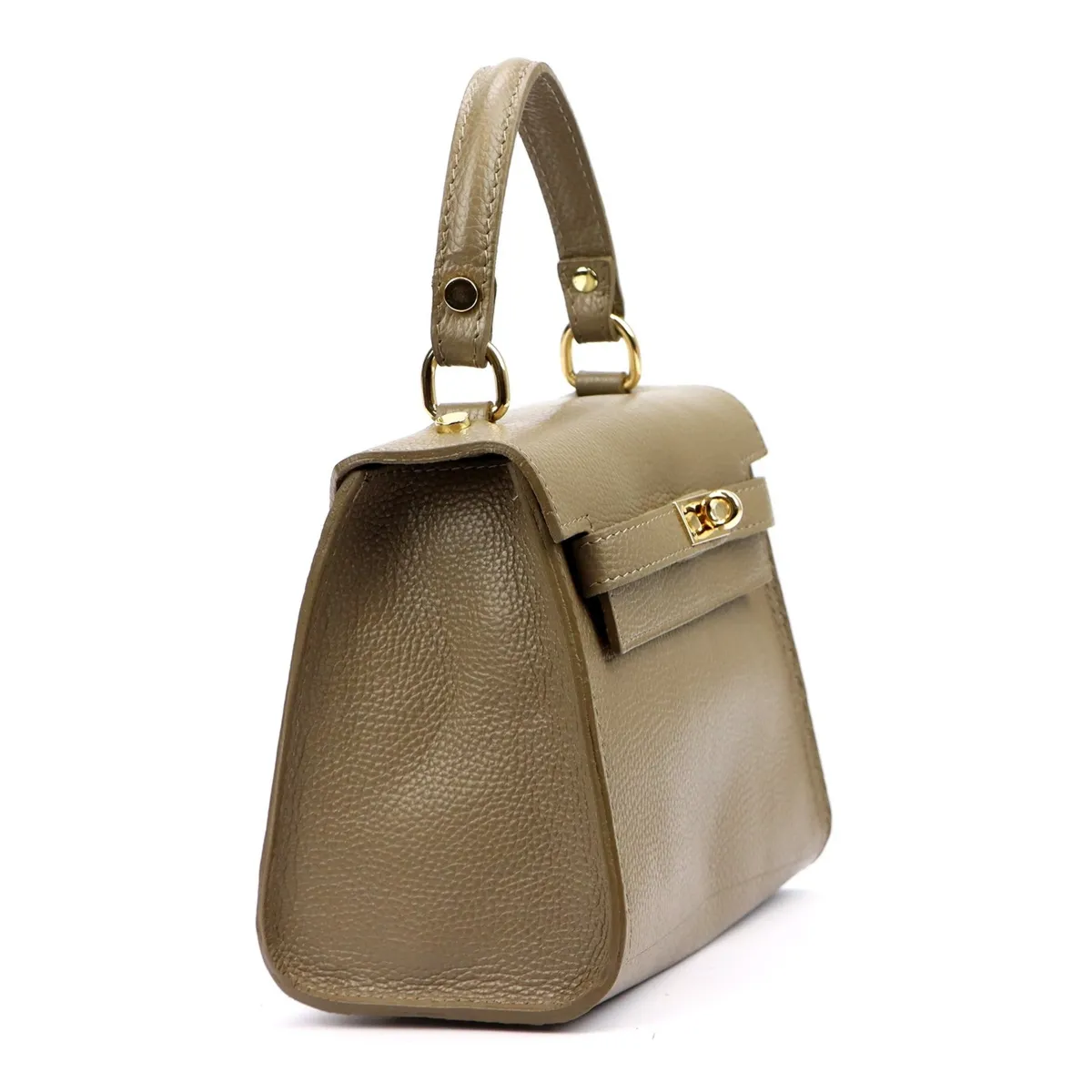 Luka Damski skórzany mały kuferek torebka na ramię z paskiem i uchwytem