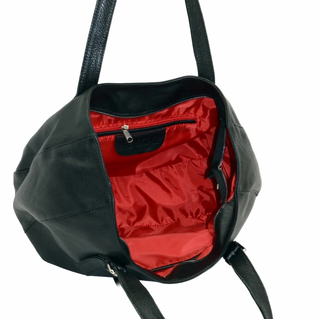 Duża stylowa shopperbag na ramię skórzana Voyager