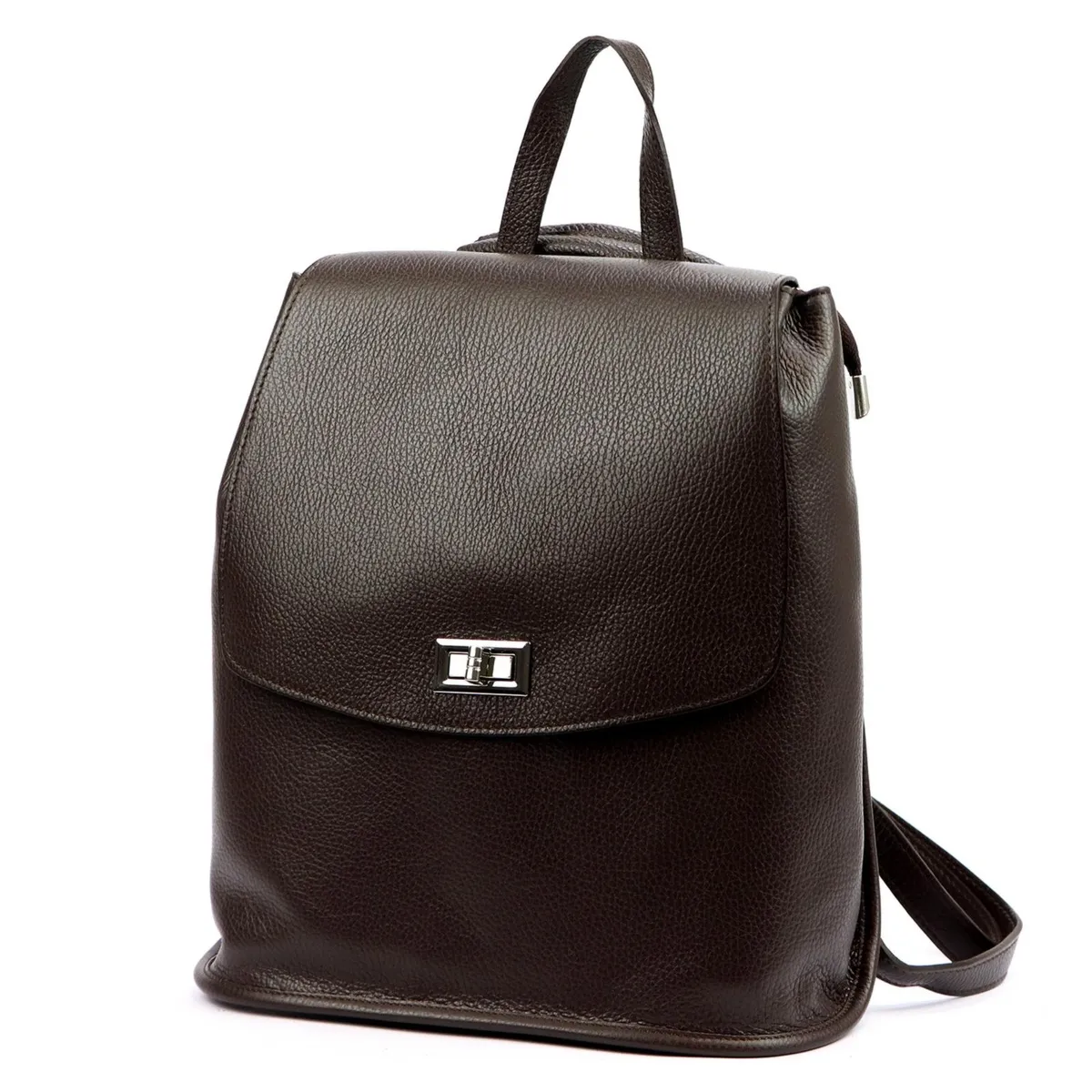 Damski funkcjonalny plecak-torebka skórzany pojemny miejski na ramię