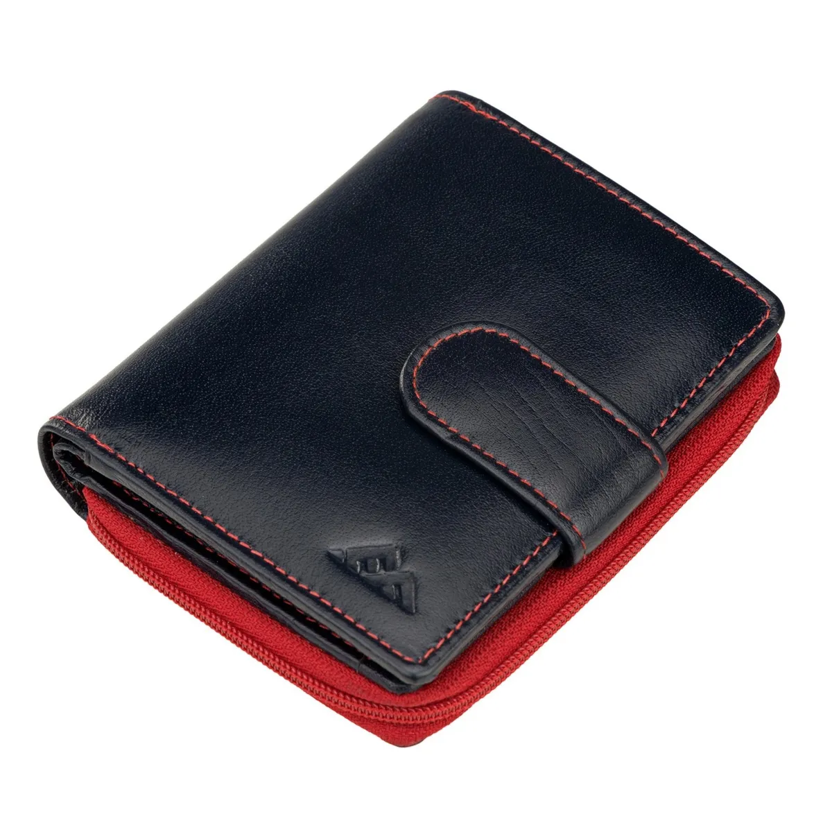 Pojemny Skórzany damski portfel kieszeń zasuwana EL FORREST RFID