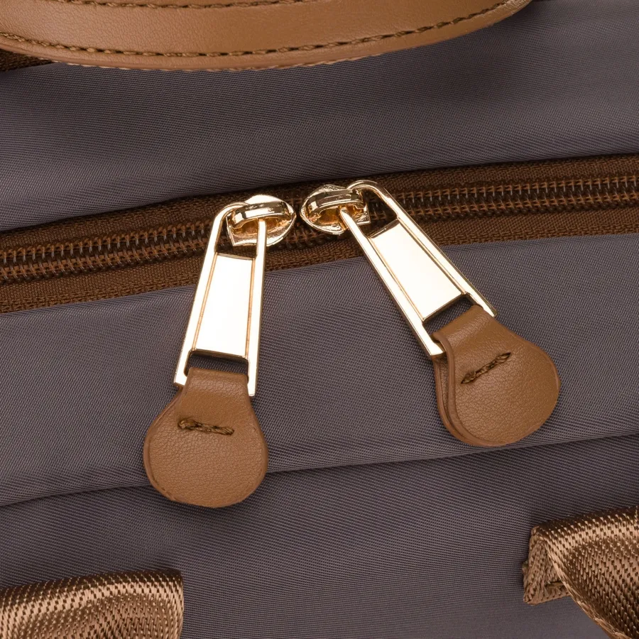 Szary, miejski plecak damski z nylonu - Peterson