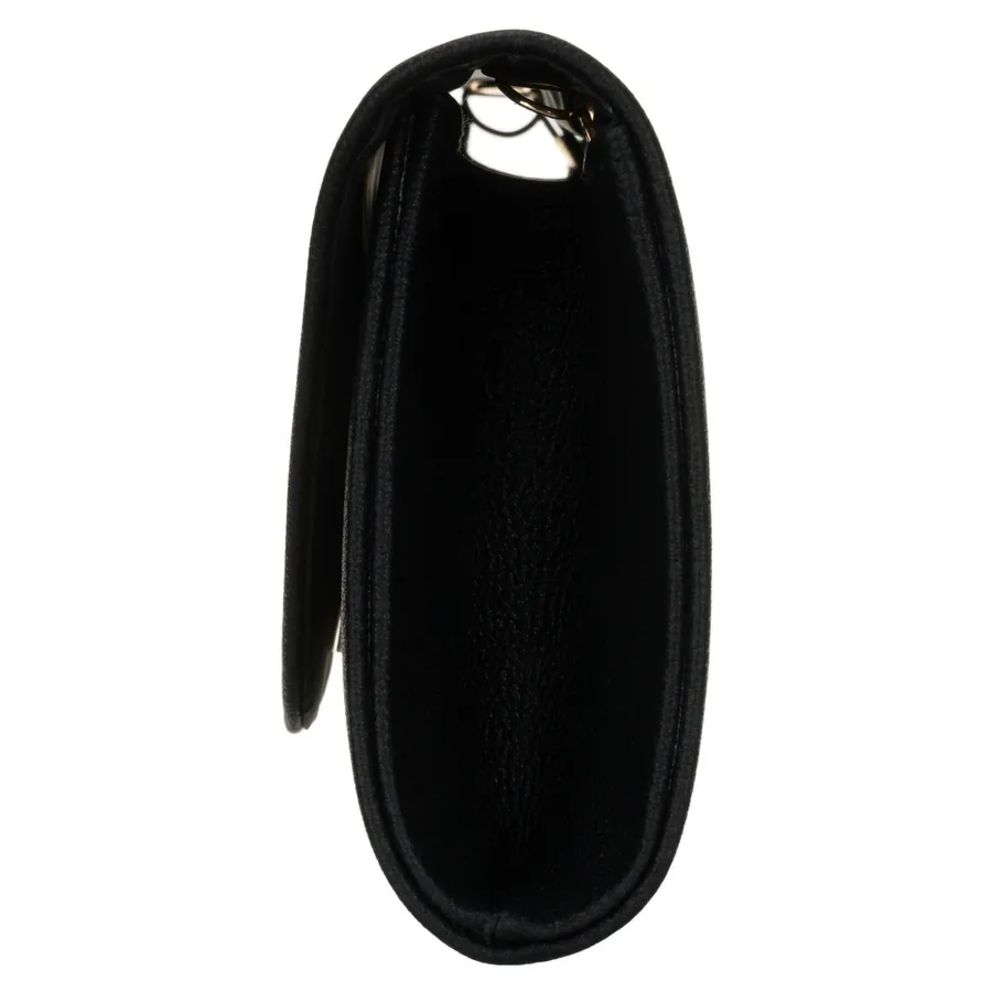 Kopertówka damska wykonana ze skóry ekologicznej w czarnym kolorze - Rovicky