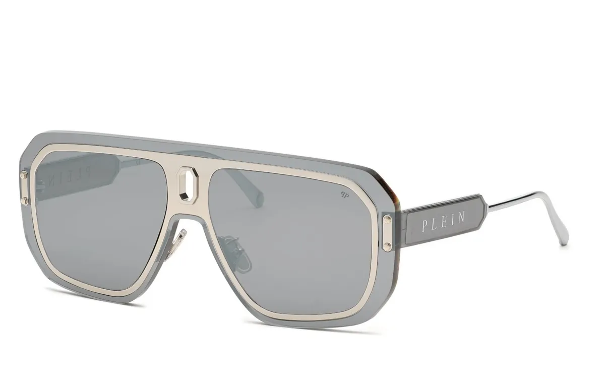 Okulary PHILIPP PLEIN SPP050-99579X. Okulary przeciwsłoneczne, Kolor srebrny. Mężczyzna.