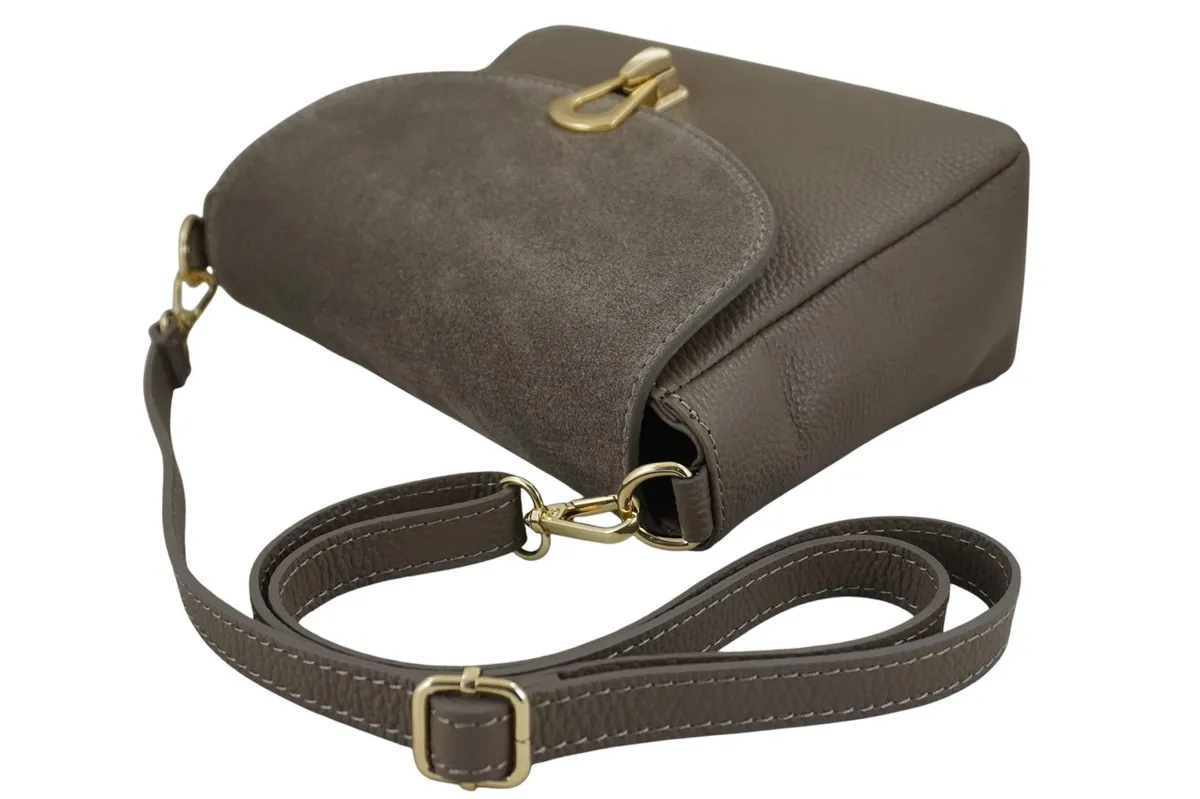 Torebka Barberinis ze złotym zapięciem - Beżowa ciemna