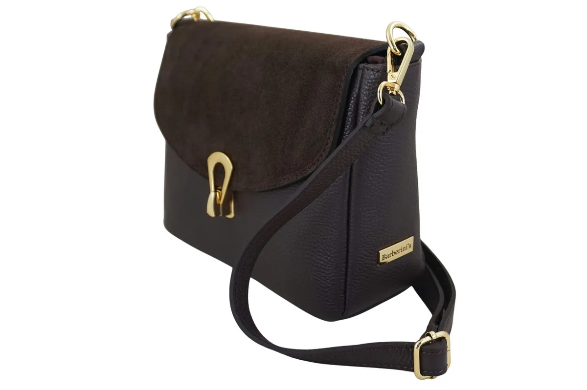 Torebka Barberinis ze złotym zapięciem - Brązowa ciemna