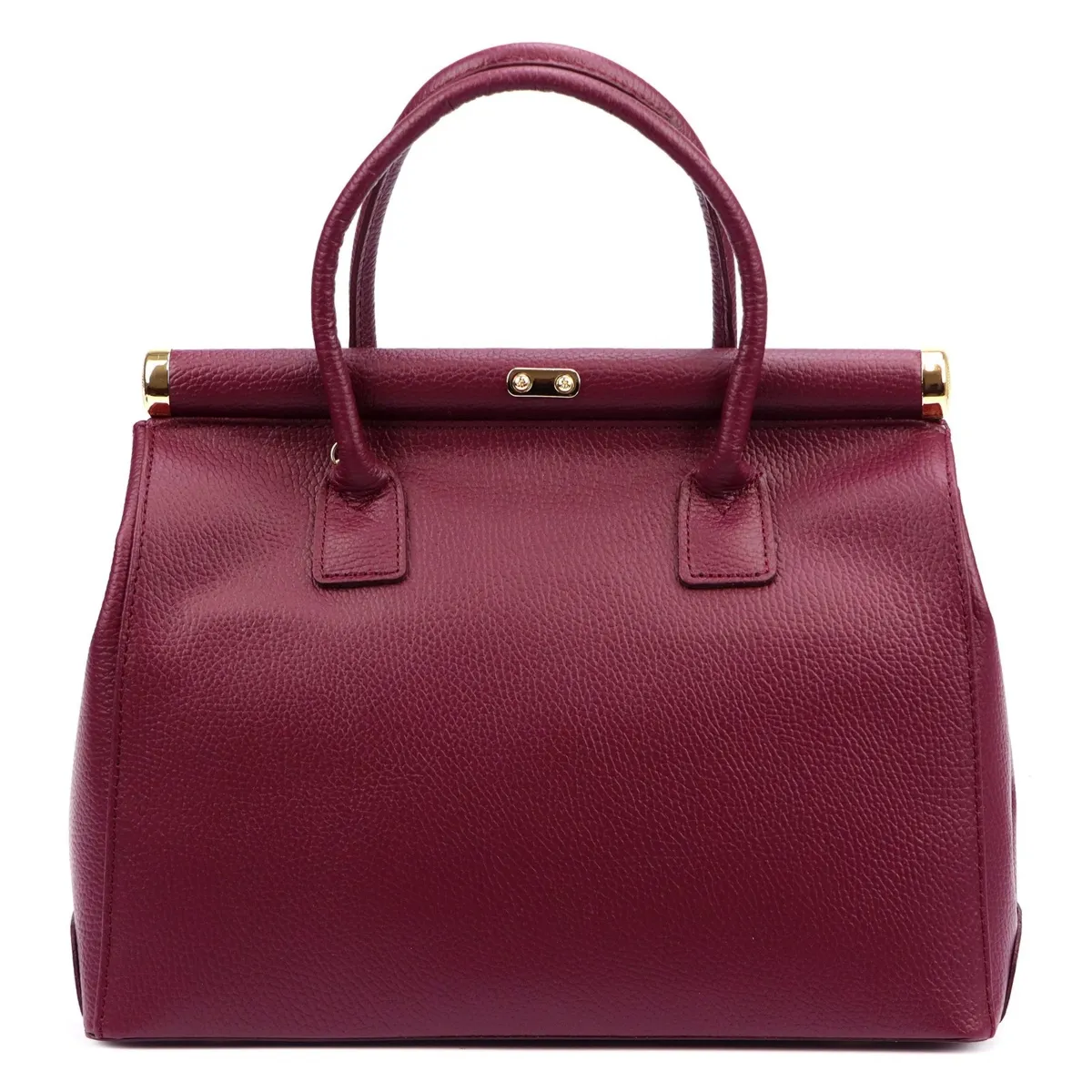 Elegancki damski skórzany kuferek organizer dwie komory z paskiem Luka