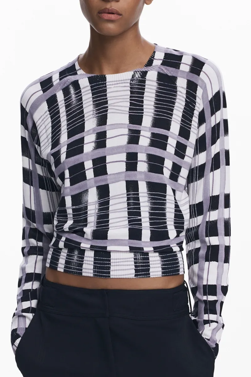 BIAŁY SWETER DAMSKI DESIGUAL