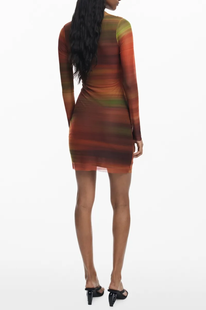 DESIGUAL KRÓTKA SUKIENKA DAMSKA POMARAŃCZOWA