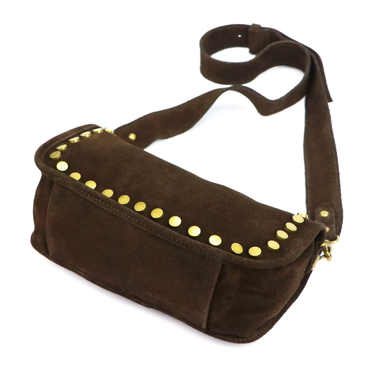 Damska listonoszka tuba torebka skórzana przez ramię z dżetami Luka