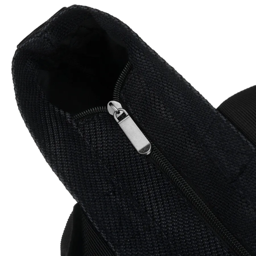 Czarna torba damska wykonana z poliestru z kieszonką zewnętrzną - Rovicky