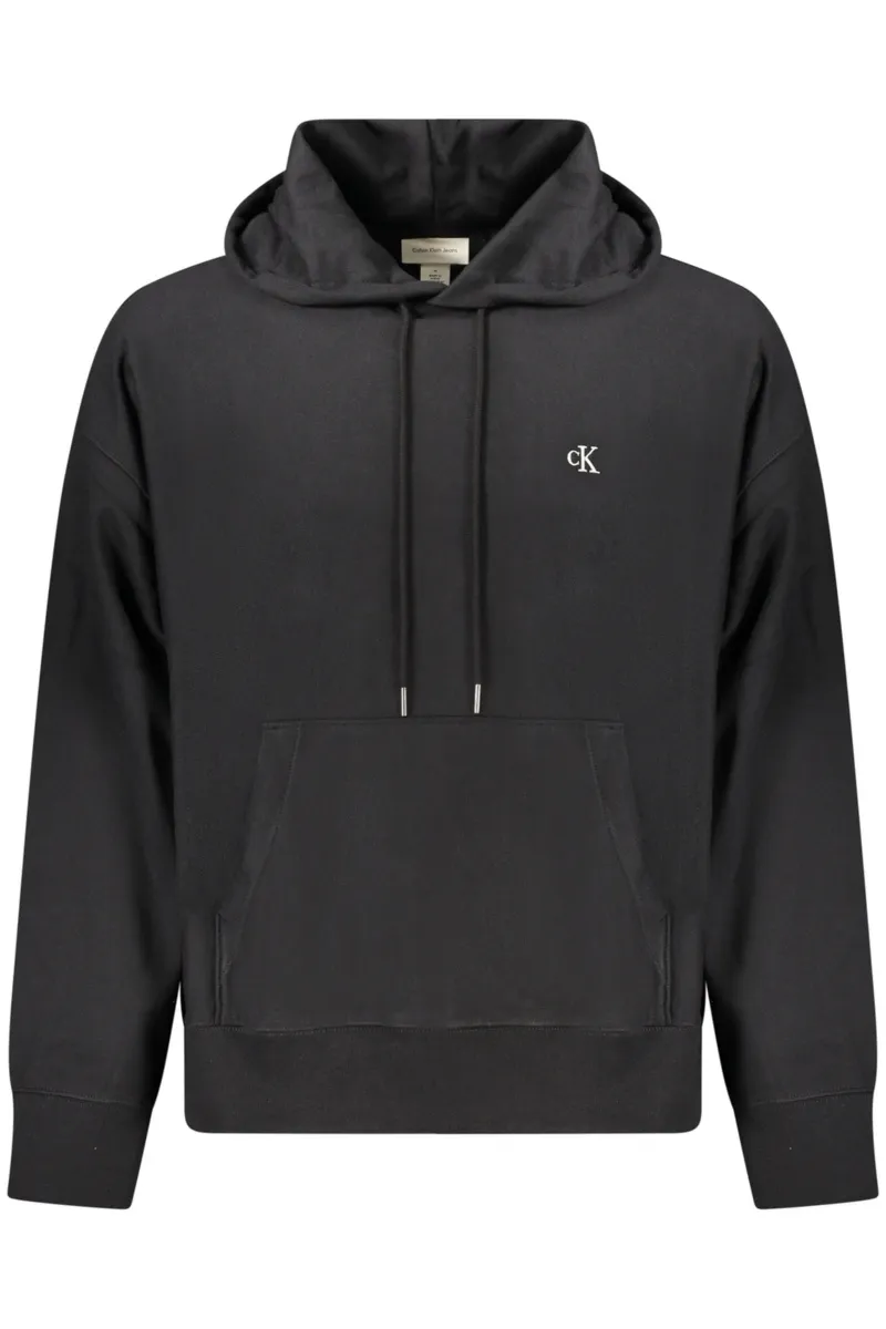 CALVIN KLEIN MĘSKA CZARNA BLUZA Z ROZPINANYM NA ZAMEK