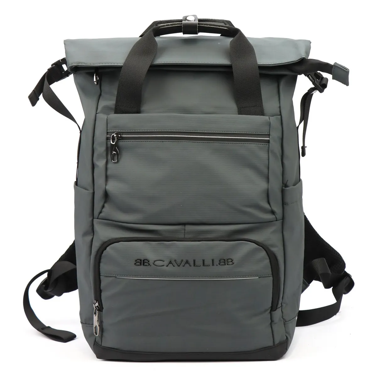 B.Cavalli duży plecak podróżny do pracy z kieszeniami zamykany na suwak