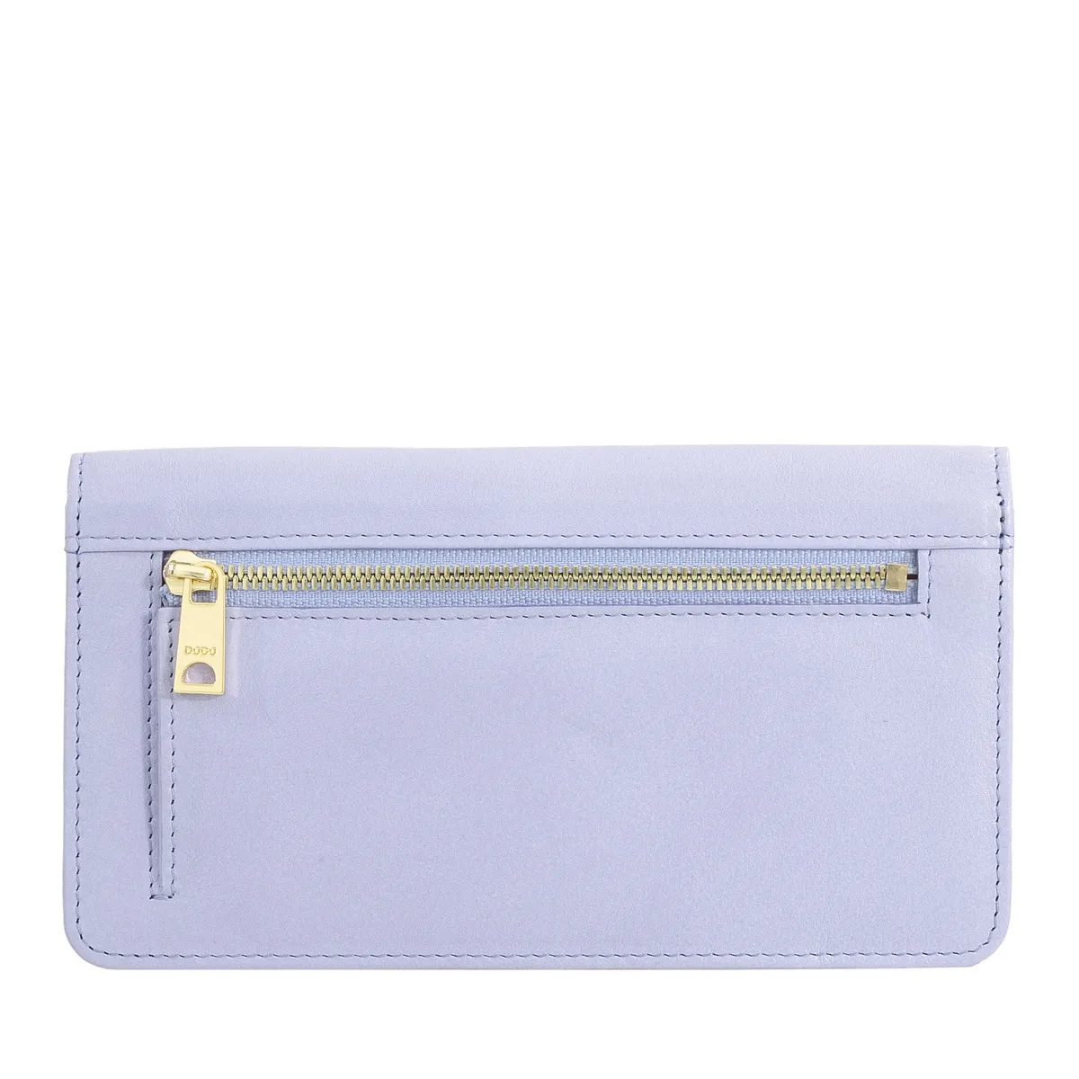 DUDU portfel damski skóra naturalna podłużna portmonetka zatrzask